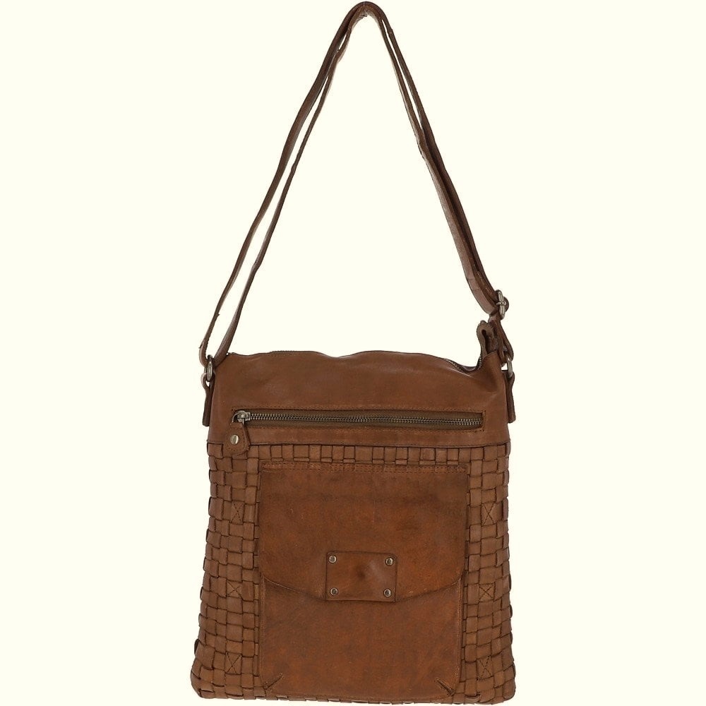 ASHWOOD Woven Classic Large Leather Vintage Crossbody Bag